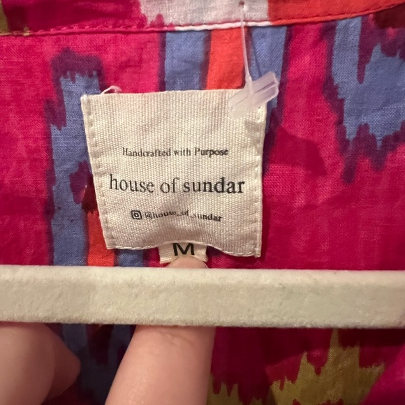 House of Sundar Liana Midi Dress - Hibiscus Size Medium - Picture 7 of 7